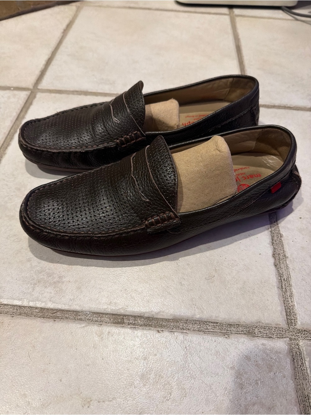 Marc Joseph New York Leather Penny Loafers / Driving Mocs - Dark Brown